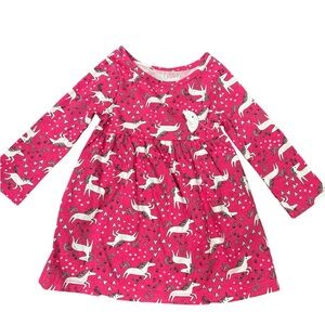 Infant Girls Unicorn Long Sleeve Dress size 12 months NWT.